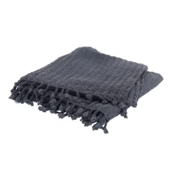 Blankets & Throws-Kirkland's Home Cable Knit Tassel Throw Blue