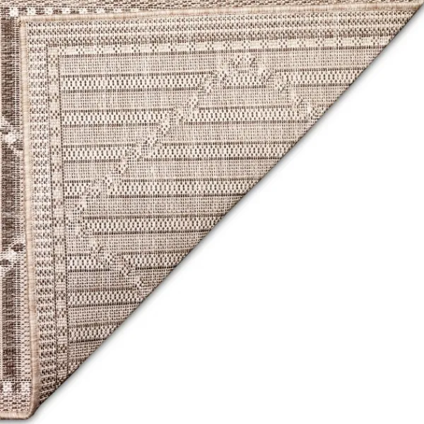 Outdoor Rugs-Kirkland's Home Cafe Geo Lattice Outdoor Area Rug, 6X9 Brown