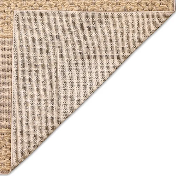 Outdoor Rugs-Kirkland's Home Camel Leopard Border Outdoor Area Rug, 6X9 Tan