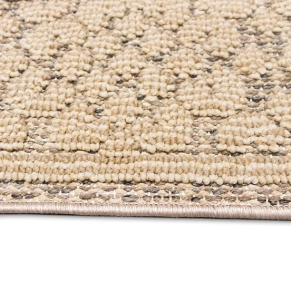 Outdoor Rugs-Kirkland's Home Camel Leopard Border Outdoor Area Rug, 6X9 Tan