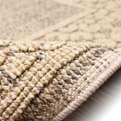 Outdoor Rugs-Kirkland's Home Camel Leopard Border Outdoor Area Rug, 6X9 Tan
