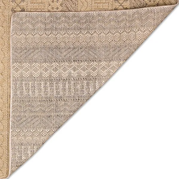 Outdoor Rugs-Kirkland's Home Camel Linear Sundry Outdoor Area Rug, 6X9 Tan