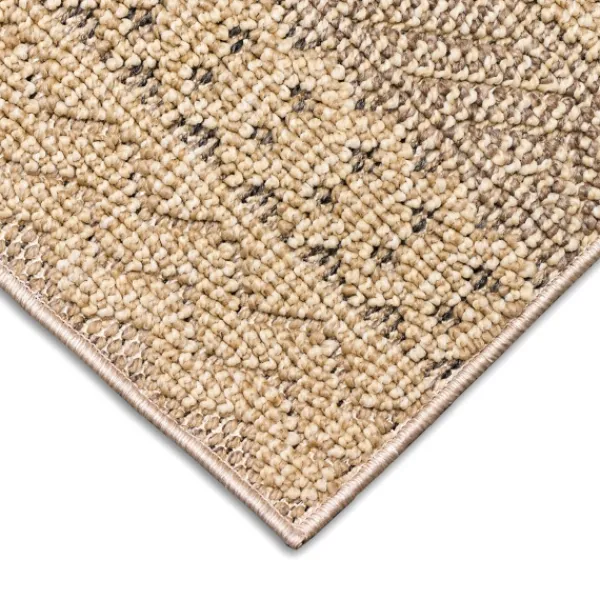 Outdoor Rugs-Kirkland's Home Camel Linear Sundry Outdoor Area Rug, 6X9 Tan
