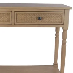 Console Tables-Kirkland's Home Camel Rattan Console Table Brown