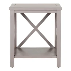 Accent & End Tables-Kirkland's Home Candice Cross Back Accent Table Gray