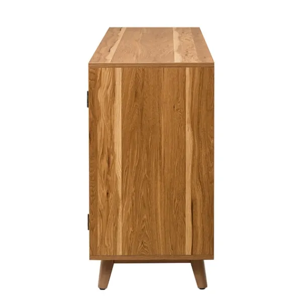 Cabinets & Sideboards-Kirkland's Home Cane Wood Storage Media Cabinet Tan