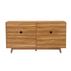 Cabinets & Sideboards-Kirkland's Home Cane Wood Storage Media Cabinet Tan