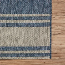 Outdoor Rugs-Kirkland's Home Captiva Nautical Helm Outdoor Area Rug, 5X7 Blue/Gray