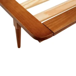 Beds & Headboards-Kirkland's Home Caramel Mid-Century Modern Twin Bed Frame Brown