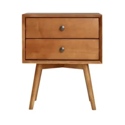 Nightstands-Kirkland's Home Caramel Mid-Century Nightstand Brown