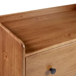 Dressers & Chests-Kirkland's Home Caramel Wooden 4-Drawer Dresser Brown
