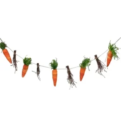 Decorative Accents-Kirkland's Home Carrot And Twig Bundle Garland Orange