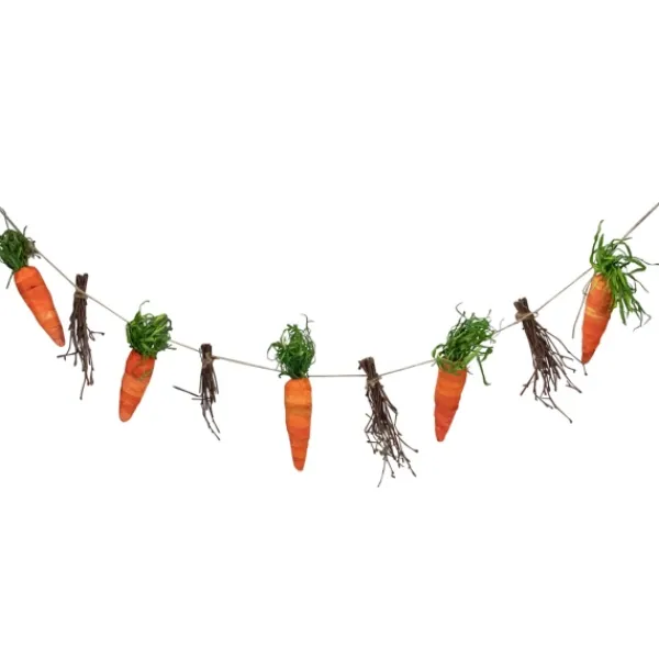 Decorative Accents-Kirkland's Home Carrot And Twig Bundle Garland Orange