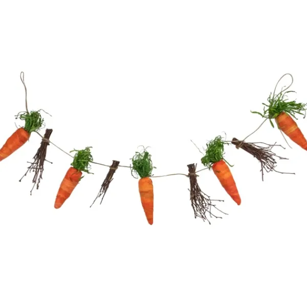 Decorative Accents-Kirkland's Home Carrot And Twig Bundle Garland Orange