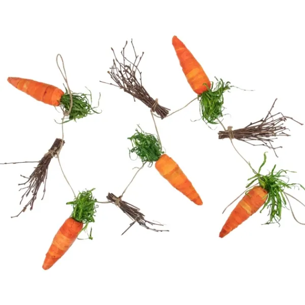 Decorative Accents-Kirkland's Home Carrot And Twig Bundle Garland Orange