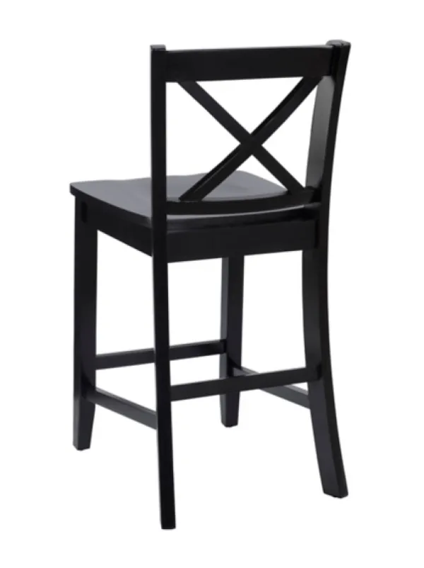 Bar Stools & Counter Height Stools-Kirkland's Home Carter X-Back Counter Stool Black