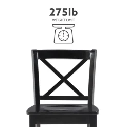 Bar Stools & Counter Height Stools-Kirkland's Home Carter X-Back Counter Stool Black