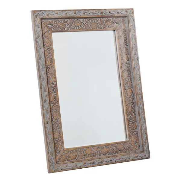 Decorative Mirrors-Kirkland's Home Carved Floral Mango Wood Mirror