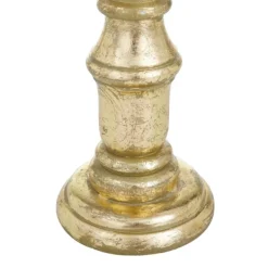 Candle Holders-Kirkland's Home Carved Mango Wood Candle Holders, Set Of 3 Gold