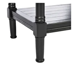 Accent & End Tables-Kirkland's Home Carved Pinewood Farmhouse Accent Table Black