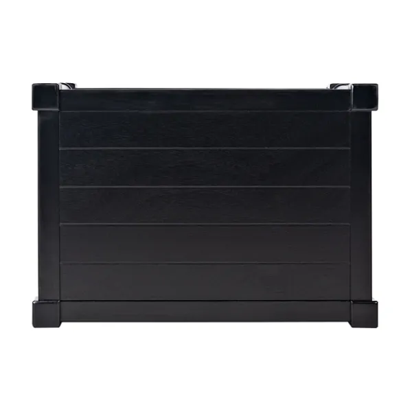 Accent & End Tables-Kirkland's Home Carved Pinewood Farmhouse Accent Table Black