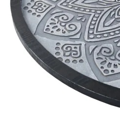 Wall Plaques-Kirkland's Home Carved Round Medallion Wall Plaque Gray