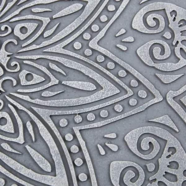 Wall Plaques-Kirkland's Home Carved Round Medallion Wall Plaque Gray