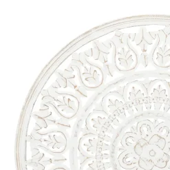 Wall Plaques-Kirkland's Home Carved Wood Acanthus Rosette Wall Plaque White