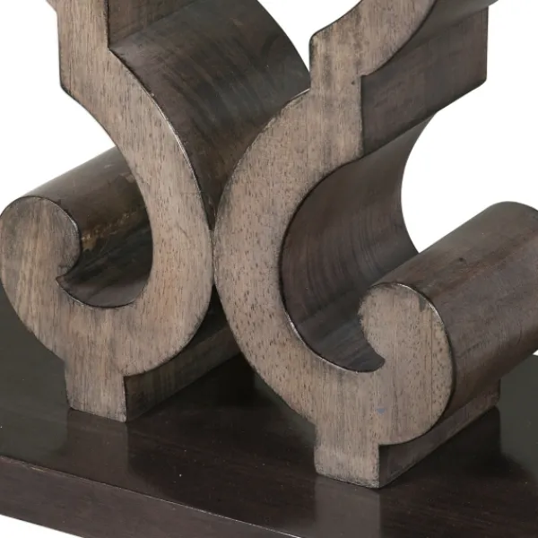 Accent & End Tables-Kirkland's Home Carved Wood Decorative Accent Table Brown