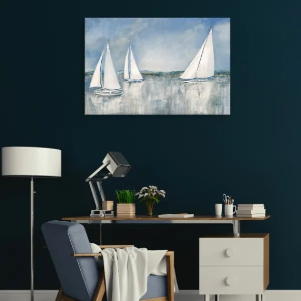 Canvas Art-Kirkland's Home Catching The Breeze Canvas Art Print Blue