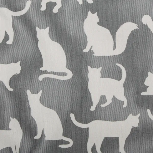 Baskets & Boxes-Kirkland's Home Cats Meow Rectangular Storage Bin, 14 In. Gray