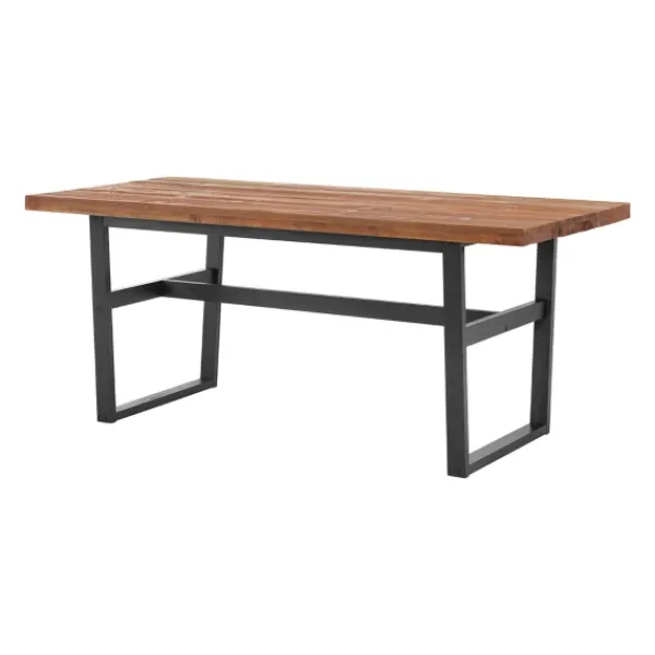 Dining Tables-Kirkland's Home Cedar Wood And Metal Industrial 5-Pc. Dining Set Brown/Black