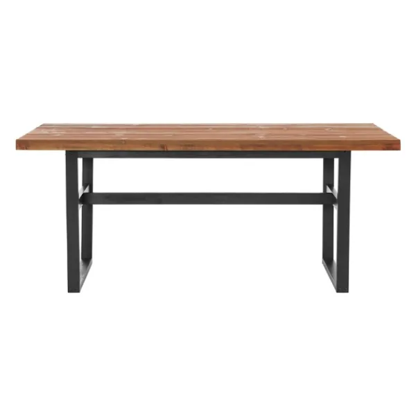 Dining Tables-Kirkland's Home Cedar Wood And Metal Industrial 5-Pc. Dining Set Brown/Black