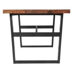 Dining Tables-Kirkland's Home Cedar Wood And Metal Industrial 5-Pc. Dining Set Brown/Black
