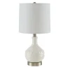 Table Lamps-Kirkland's Home Ceramic Embossed Table Lamp White