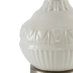 Table Lamps-Kirkland's Home Ceramic Embossed Table Lamp White