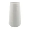 Vases-Kirkland's Home Ceramic Ribbed Vase, 12 In. White