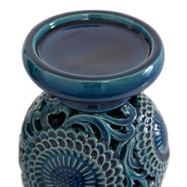 Candle Holders-Kirkland's Home Ceramic Tiered Base Candle Holders, Set Of 2 Blue