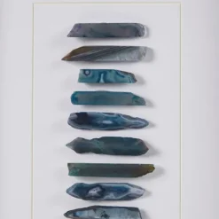 Framed Art-Kirkland's Home Cerulean Agate Martha Stewart Shadowbox Plaque White/Blue