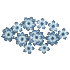 Wall Plaques-Kirkland's Home Cerulean Blossoms Ornate Wall Plaque Blue/White