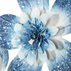 Wall Plaques-Kirkland's Home Cerulean Blossoms Ornate Wall Plaque Blue/White