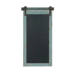Memo & Chalkboards-Kirkland's Home Cerulean Distressed Blackboard Wall Plaque Blue