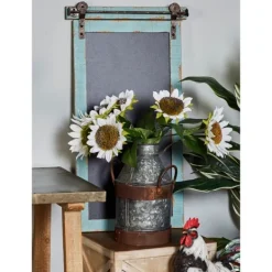 Memo & Chalkboards-Kirkland's Home Cerulean Distressed Blackboard Wall Plaque Blue