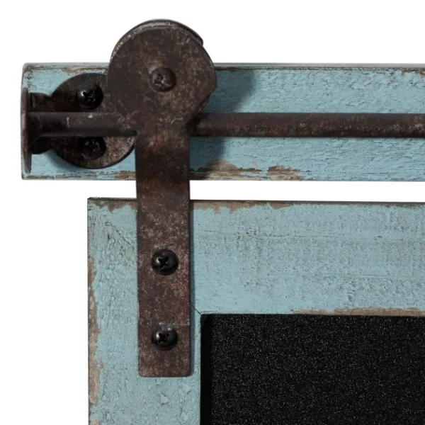Memo & Chalkboards-Kirkland's Home Cerulean Distressed Blackboard Wall Plaque Blue