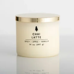 Candles-Kirkland's Home Chai Latte Triple Wick Jar Candle White