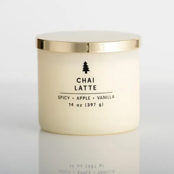 Candles-Kirkland's Home Chai Latte Triple Wick Jar Candle White
