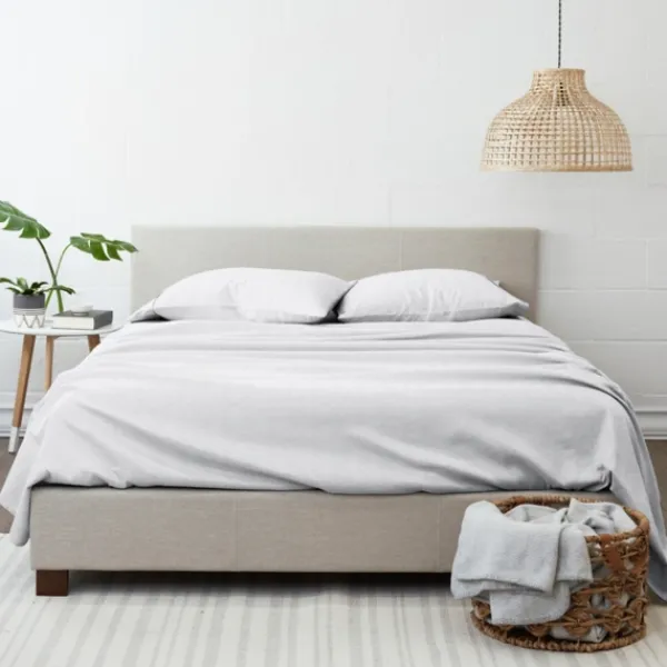 Bed Sheets-Kirkland's Home Chambray 4-Pc. Full Bed Sheet Set White