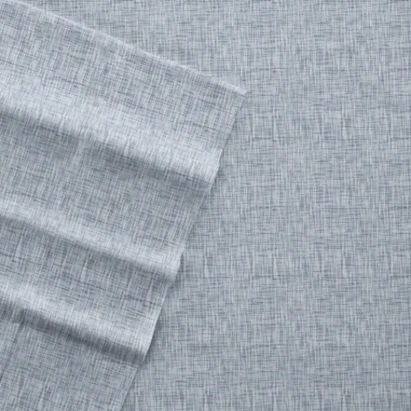 Bed Sheets-Kirkland's Home Chambray 3-Pc. Twin Sheet Set Blue