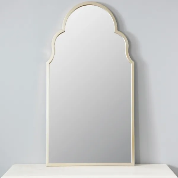 Decorative Mirrors-Kirkland's Home Champagne Maria Metal Arch Mirror Gold