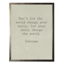 Wall Quotes & Signs-Kirkland's Home Change The World Dr. Seuss Quote Framed Art Print Tan